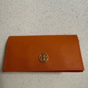 Tory Burch Orange Leather Sunglasses Case
